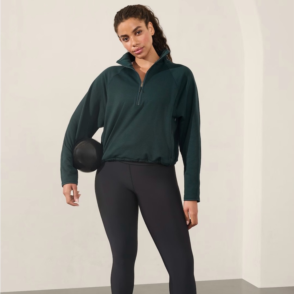 NWT Athleta Altitude Fleece Lined 1/2 Zip Sweatshirt